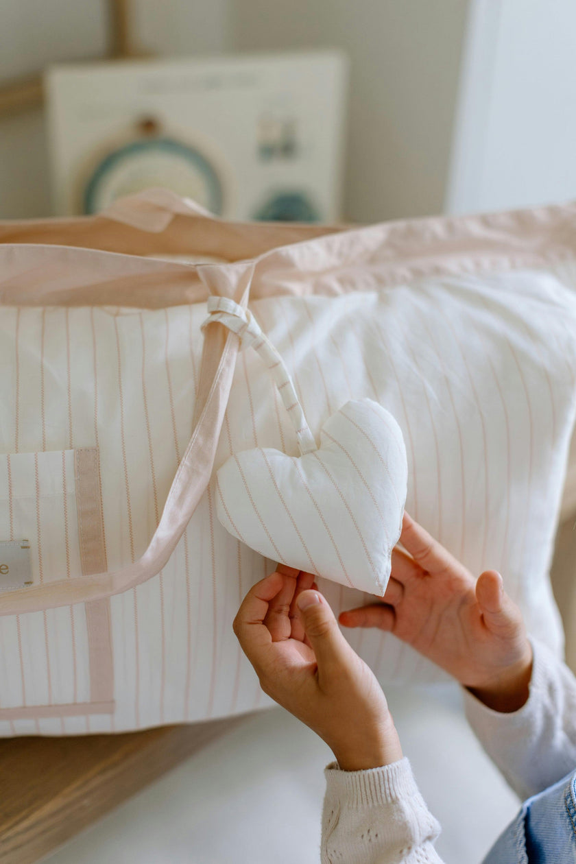 [NEW] XL Organic Nap Mat- Pink Stripe