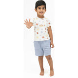 Sunny Sandcastles - Crew Neck Tee with Casual Short