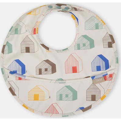 House Print Waterproof Pocket Bib