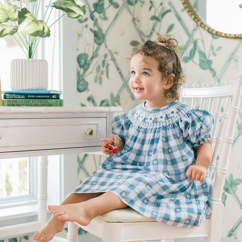 Daisy Gingham Smocked Dress