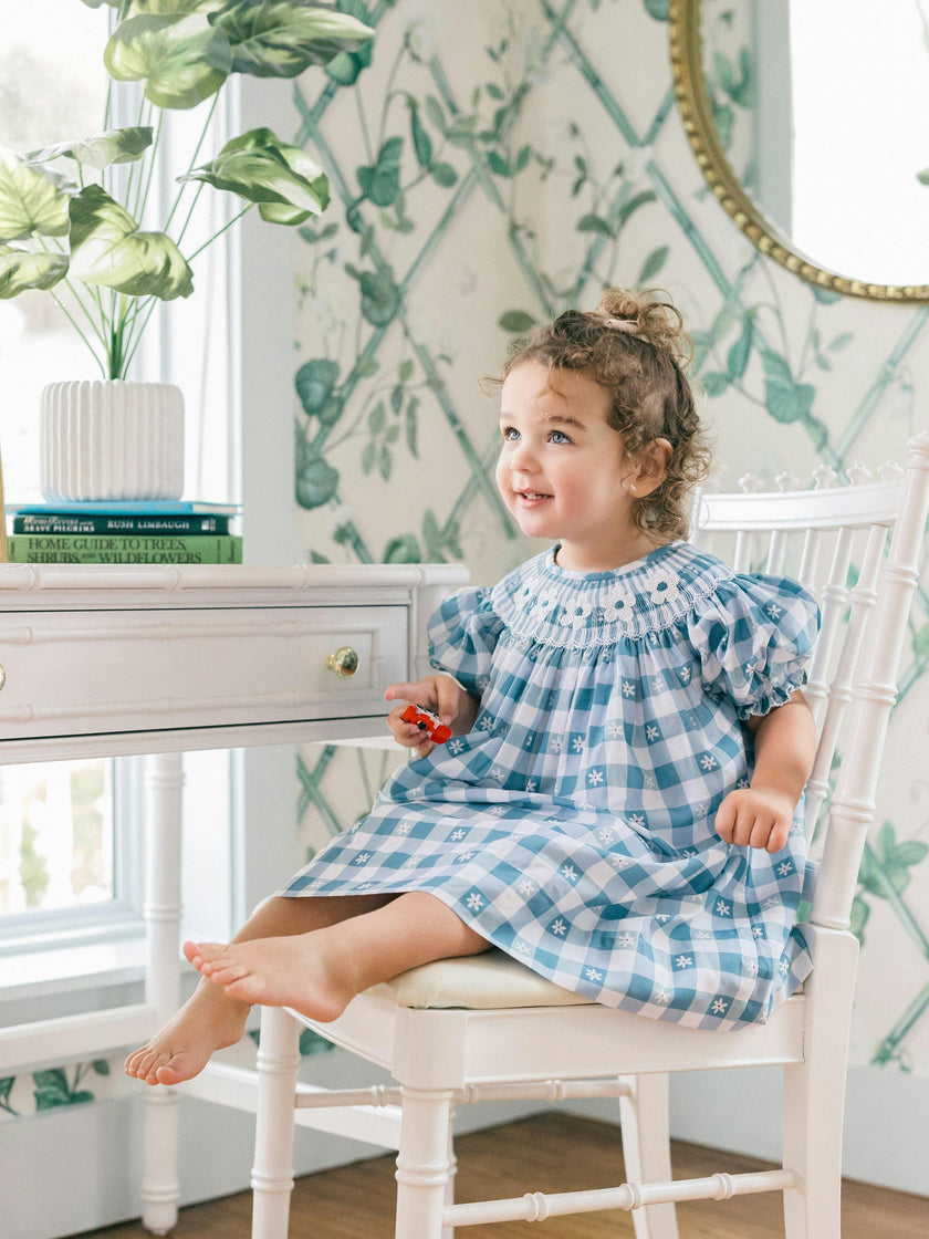 Daisy Gingham Smocked Dress (FINAL SALE)