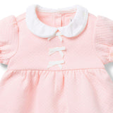 Baby Quilted Bow Matching Set, pink