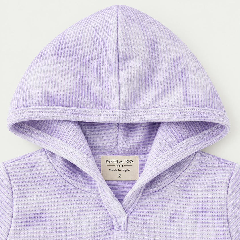 Stripe Marble Rib Hoodie + Legging Set