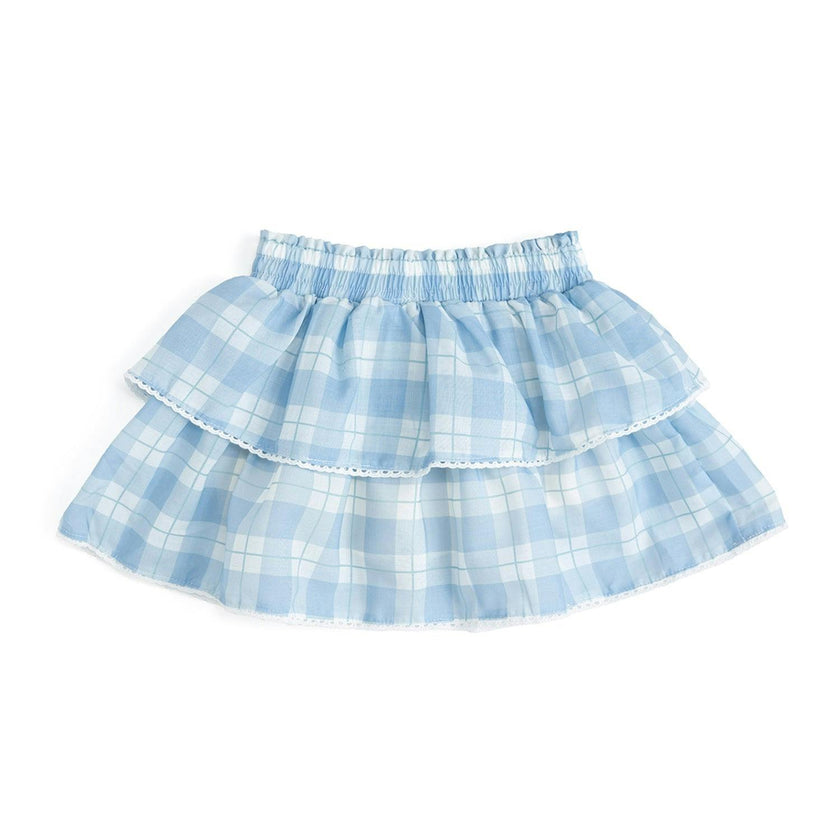 Blue Plaid Skort