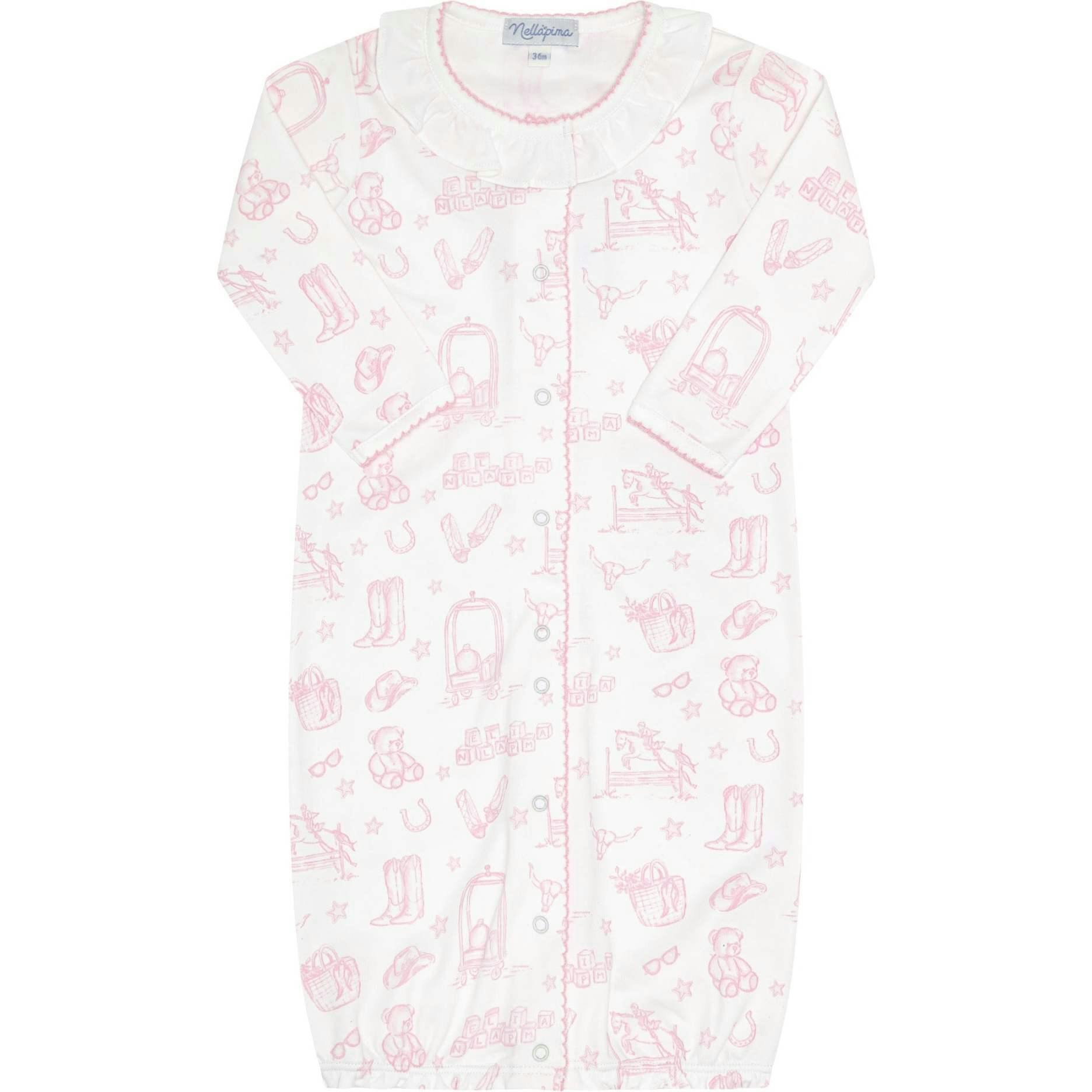 Pink Lone Star Toile Converter Gown