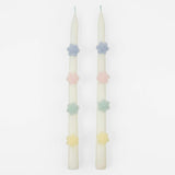 Pastel Flower Taper Candles