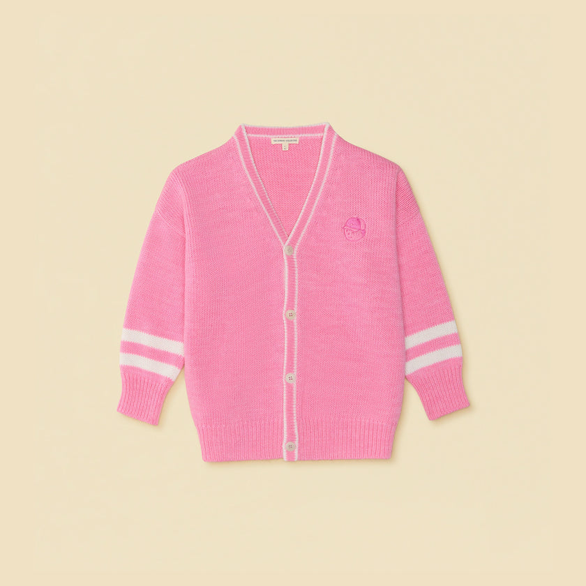 Wool Classroom Cardigan in Bubblegum Pink