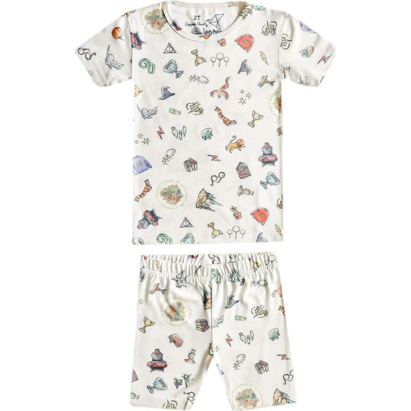 Ultra Soft Short Sleeve Two-Piece Pajama Set, Prints