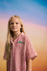 WAVY MESH SHIRT LIGHT PINK
