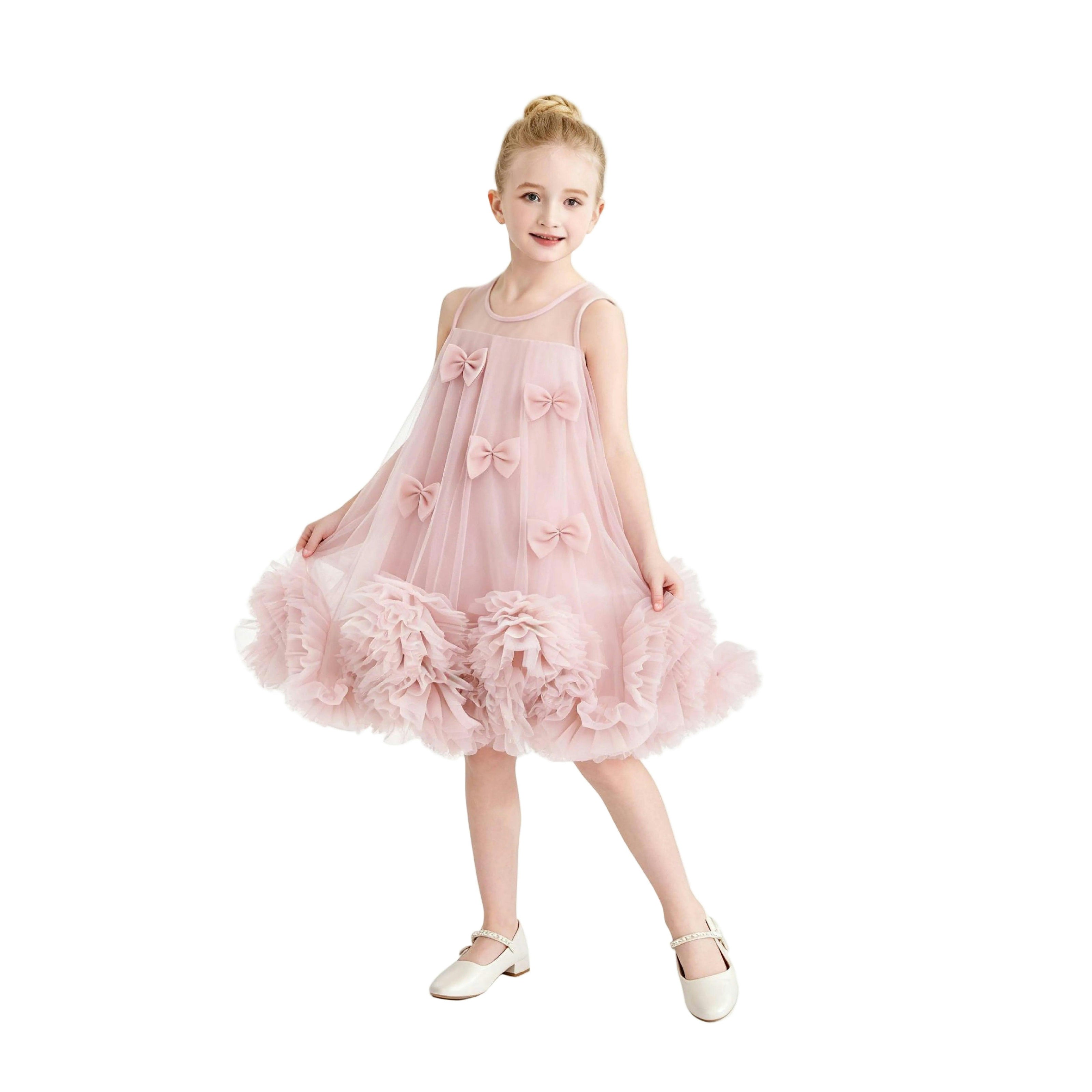 Pink Mirielle Ribbon Bow Dress
