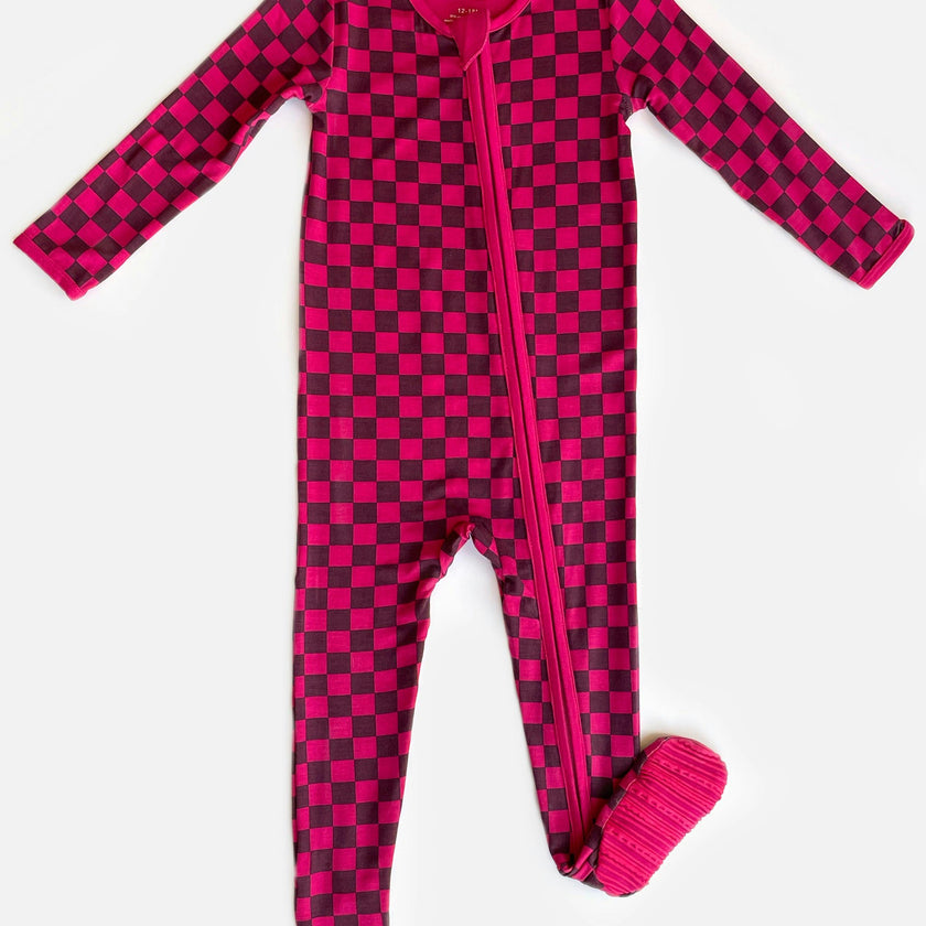 Soft & Stretchy Zipper Footie - Clover x Bohemian Mama