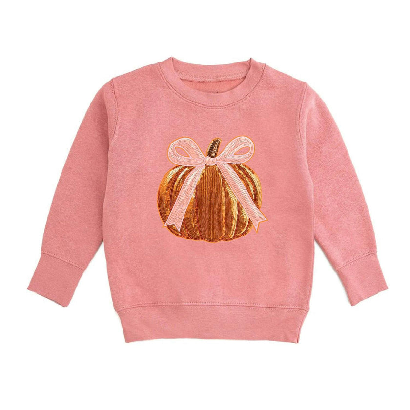 Coquette Pumpkin Sequin Patch Sweatshirt