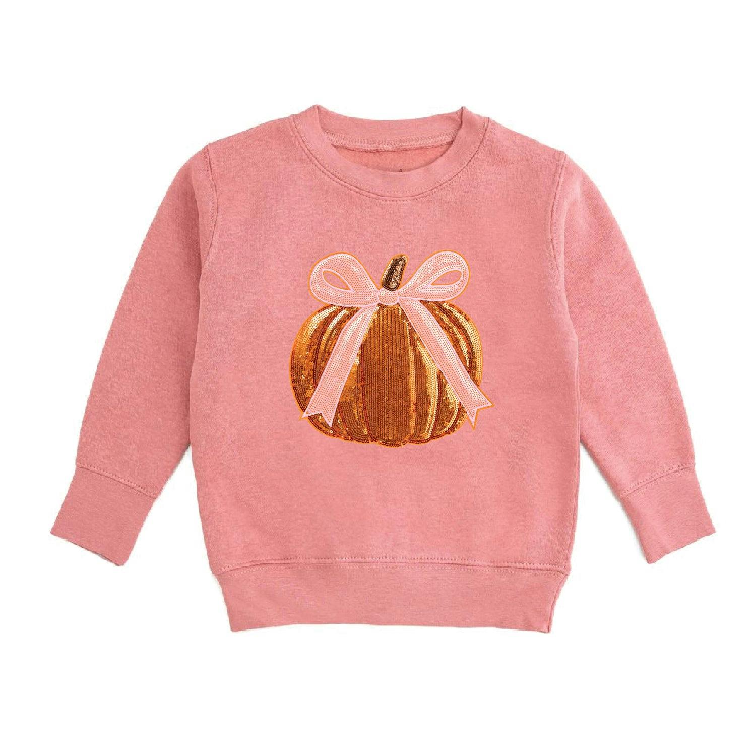 Coquette Pumpkin Sequin Patch Sweatshirt