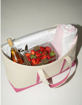 Insulated Soft-Shell Cooler Tote, Pink Canvas