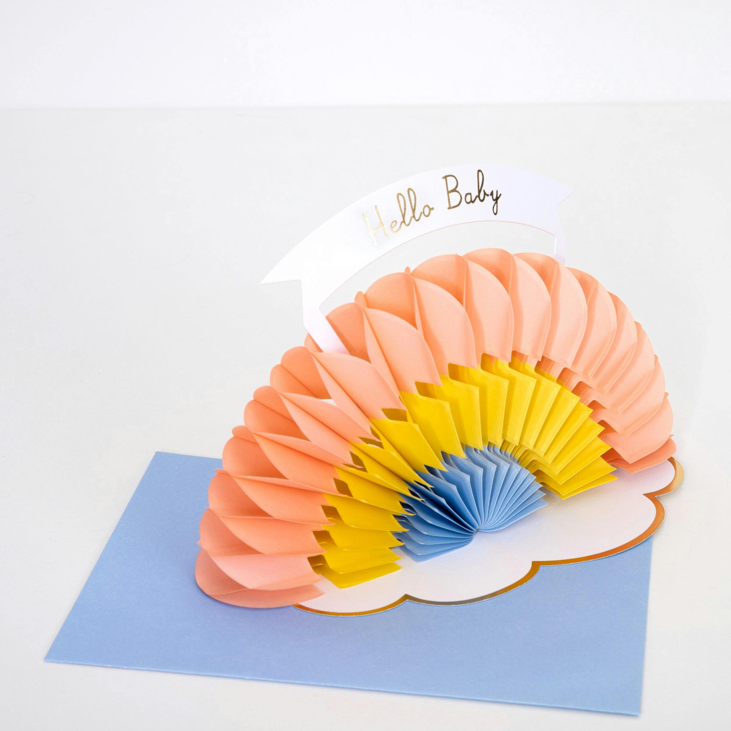 Honeycomb Rainbow Baby Card