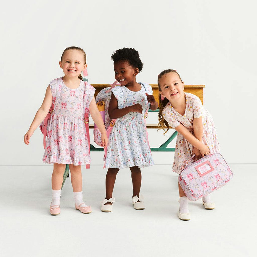 Harriet Tie Back Ruffled Twirl Dress