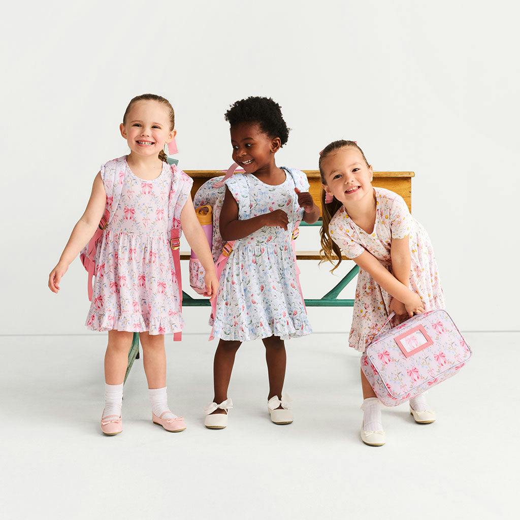 Harriet Tie Back Ruffled Twirl Dress