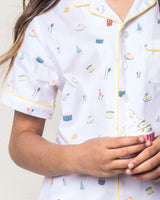 Kid's Twill Pajama Short Set in Birthday Wishes