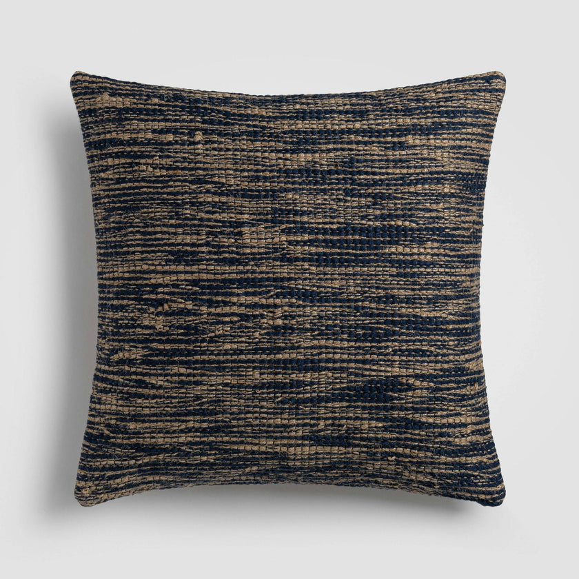 Coastline Blue & Beige Nautical Texture Throw Pillow