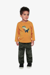 Long Sleeve Organic Cotton T-Shirt Mustard Yellow