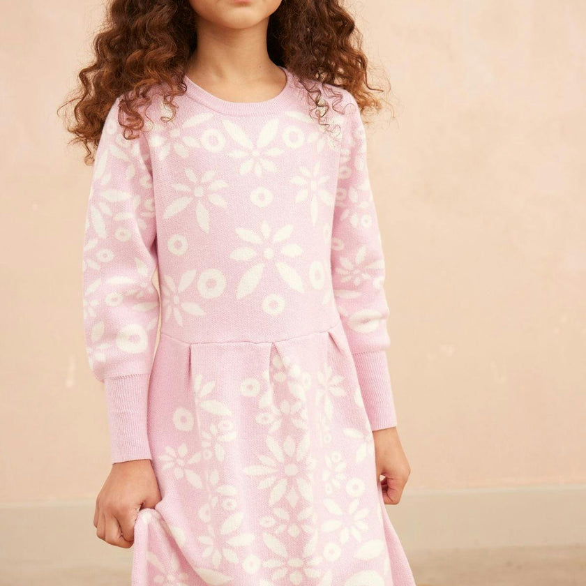 Snowflake Blossom Dress | Bubble Gum