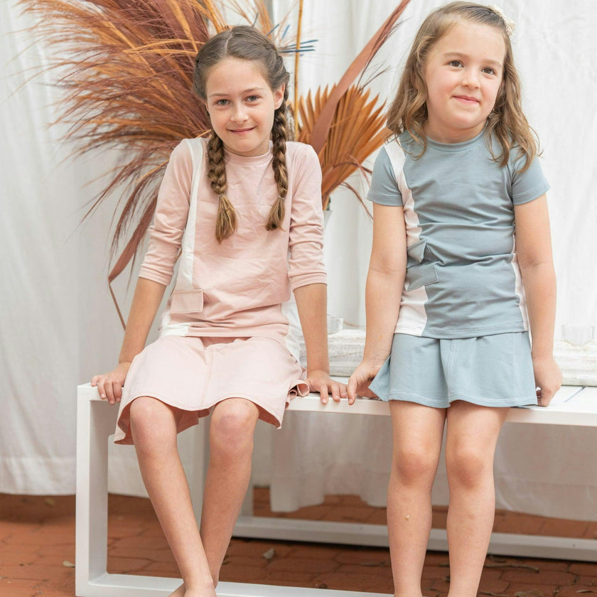 Girls Color-Block Pocket Skirt
