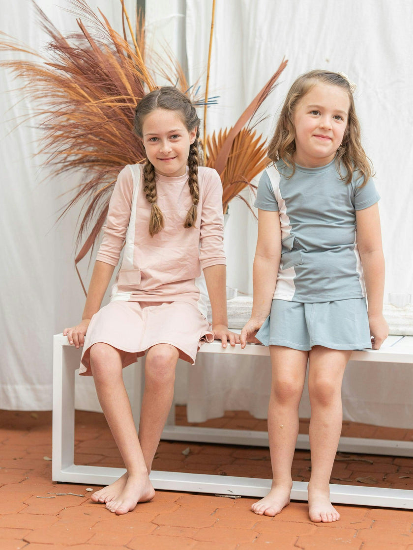 Girls Color-Block Pocket Skirt