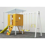 Forest - Modern Backyard Outdoor Swing Set 2 Swings And Trapeze Bar