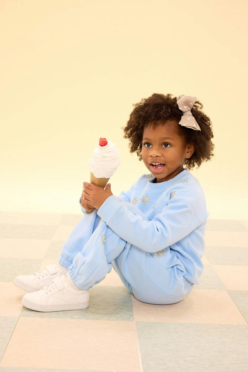 Mini Casey Crewneck Sweatshirt in Light Blue