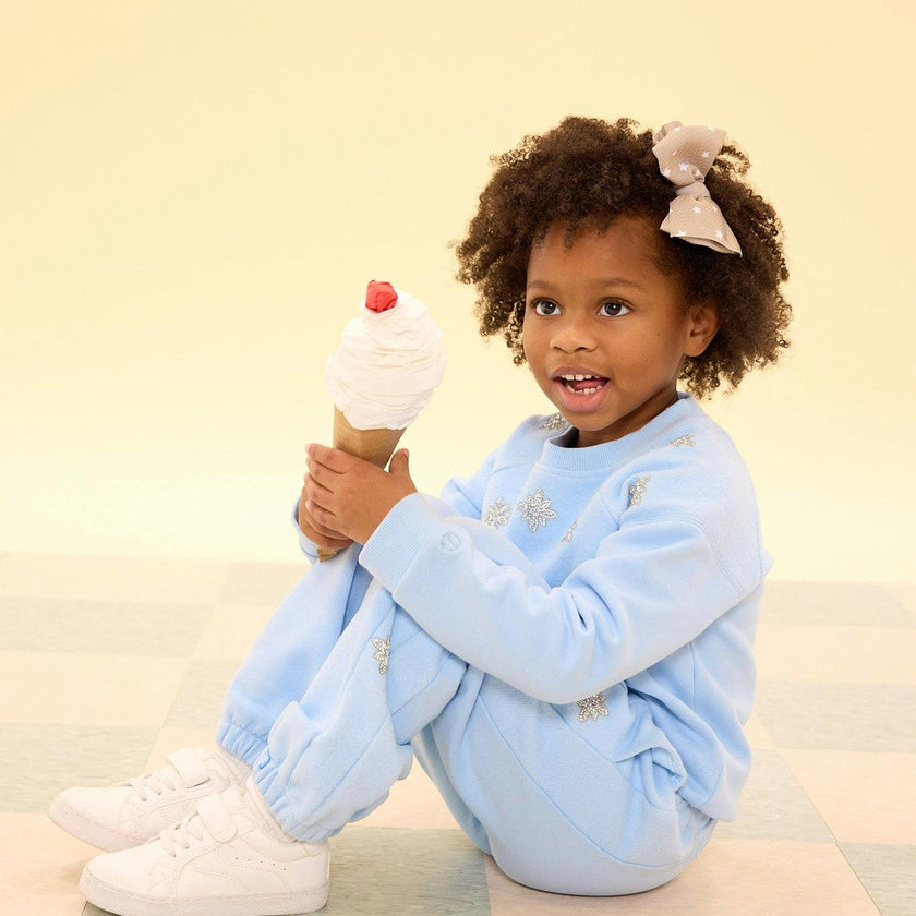Mini Casey Crewneck Sweatshirt in Light Blue