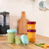 Glass Babybols Baby Food Storage Containers (Airtight, Leakproof Meal Prep Bowls)