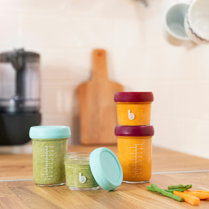 Glass Babybols Baby Food Storage Containers (Airtight, Leakproof Meal Prep Bowls)