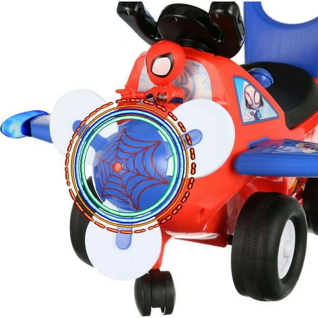 Marvel Lights 'N' Sounds Spidey Activity Plane Ride-On Toy