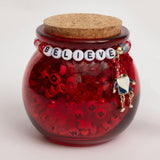 Believe Gnome Charm DIY Red Bead Jar
