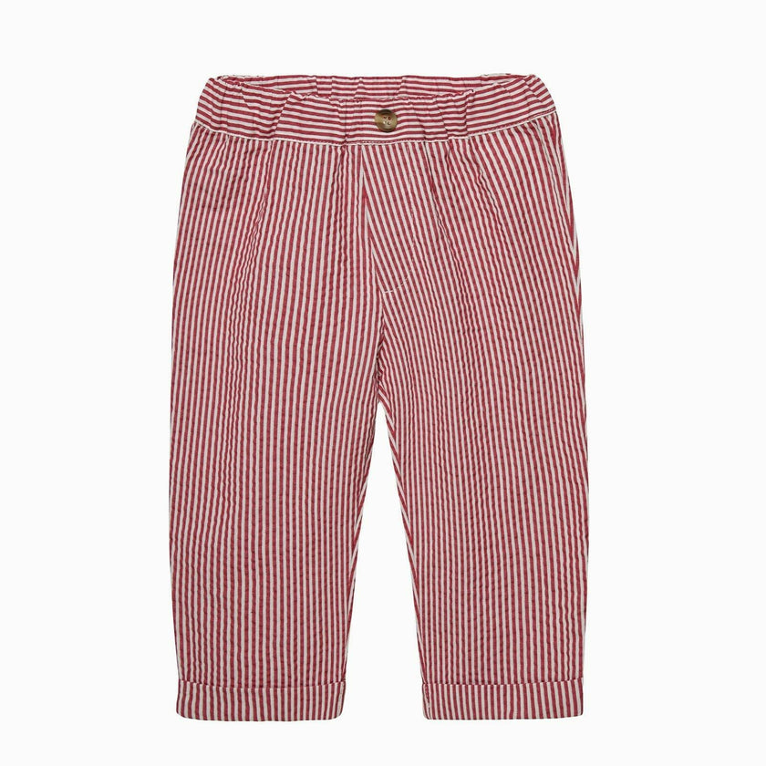 Baby Jacob Pants in Red Stripe