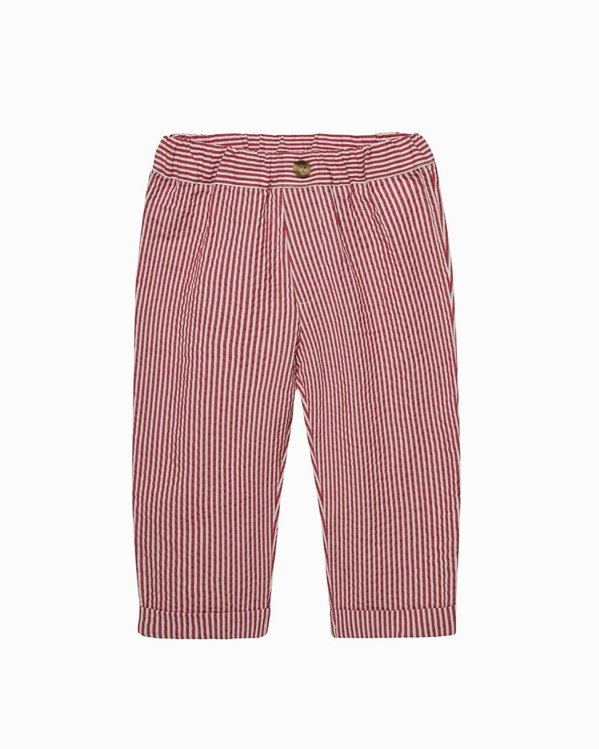 Baby Jacob Pants in Red Stripe