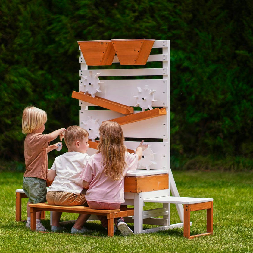 Avenlur Large Wooden Water Table – Multi-Level Sensory Play Station