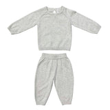 Baby Boy Soft Knit Baby Set in Cream Marble