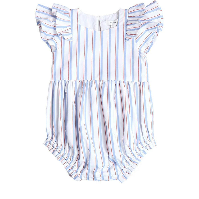 Baby Hattie Romper in Heritage Stripe