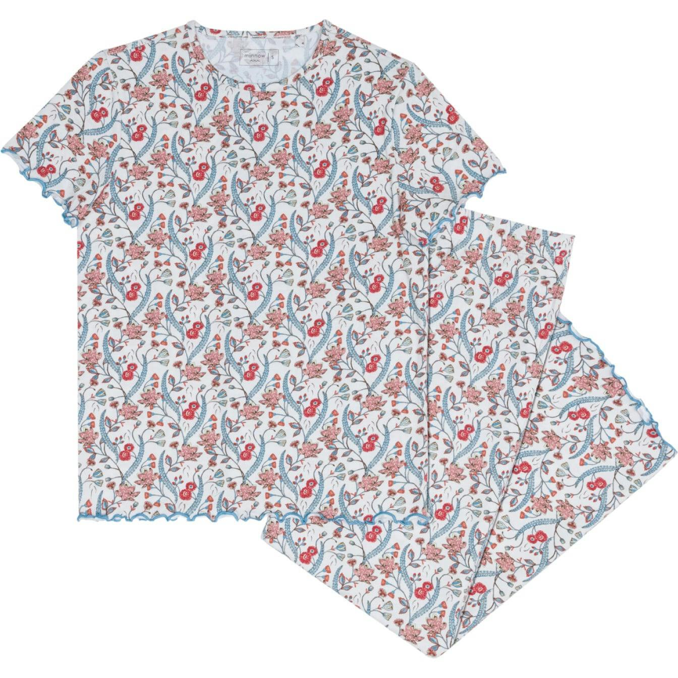 women's mercado bloom short sleeve pima pajamas set