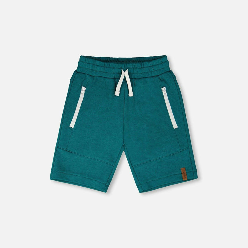 French Terry Shorts With Cross Seams