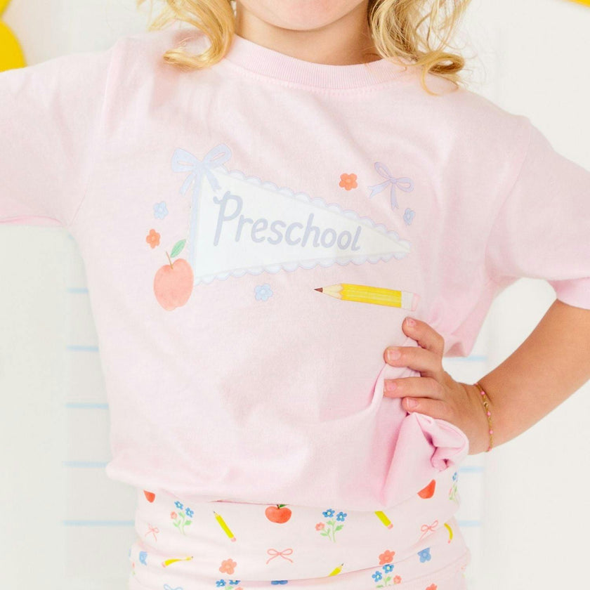 Preschool Bow Pennant Short Sleeve T-Shirt