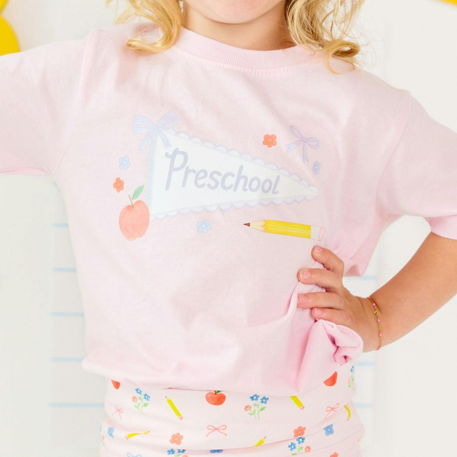 Preschool Bow Pennant Short Sleeve T-Shirt