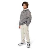 Boys Black, Beige & White Checked Windbreaker