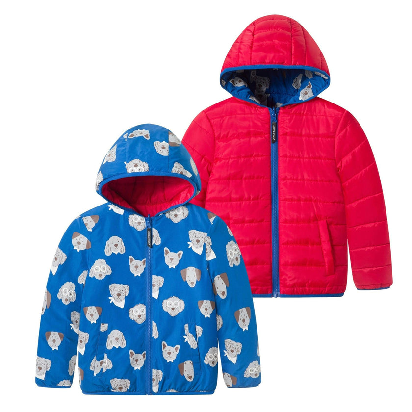 Reversible Color-Changing Puffer Jacket | Dog Print