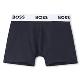 Navy 3-Pack Logo Boxer Trunks