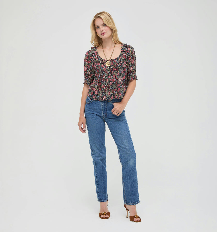 The Camri Top -  Jacobean Sprig