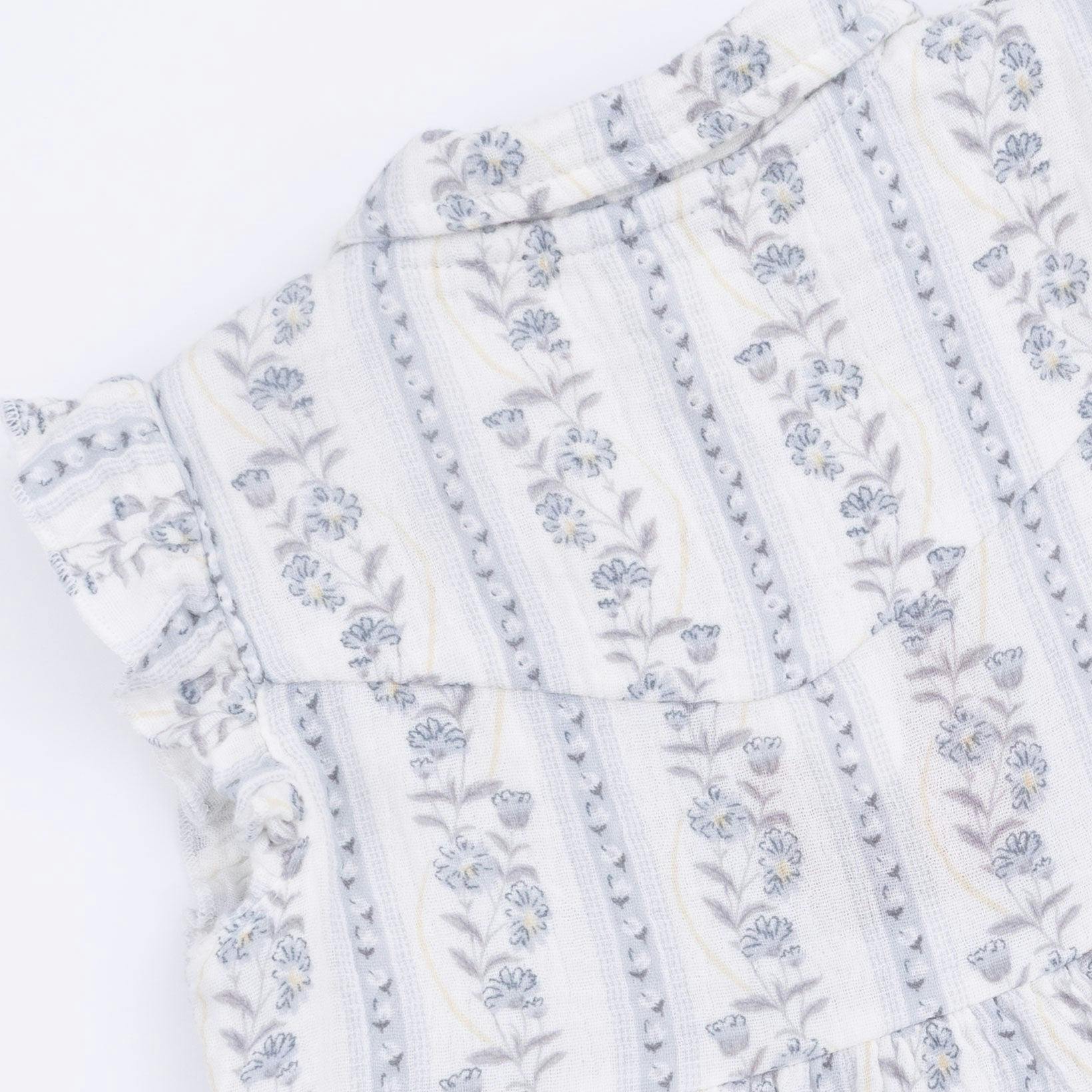 Kimberly Floral Stripe - Western Pearl Snap Dress & Bloomer