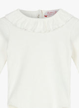 Baby Long Sleeved Grace Willow Bodysuit in Winter White