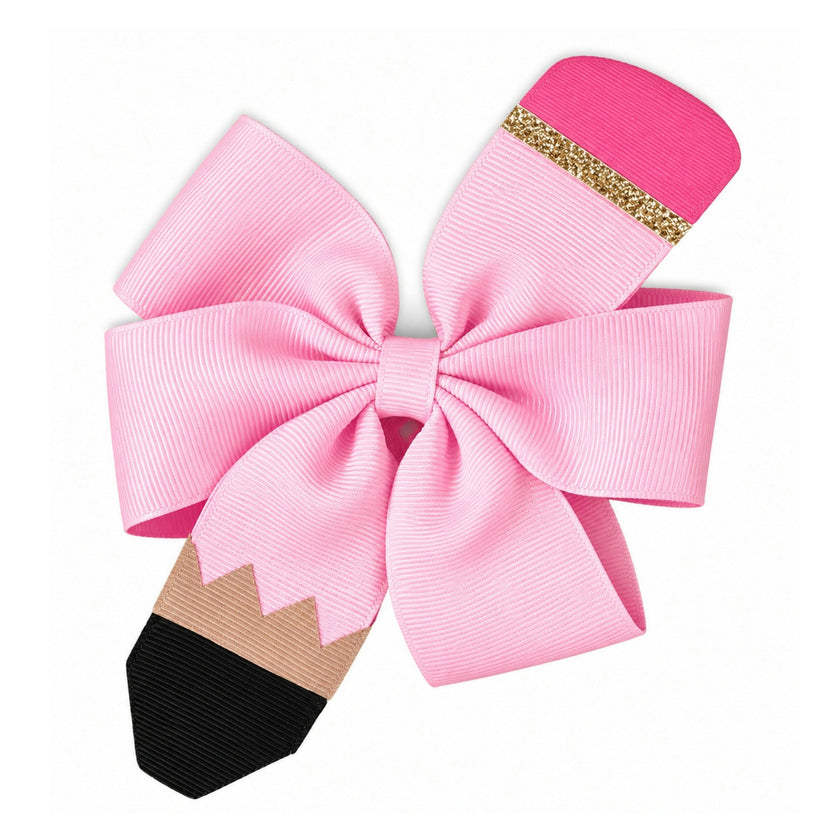 Pencil Back-to-School Hair Bow